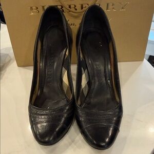 Burberry Black Leather Heels